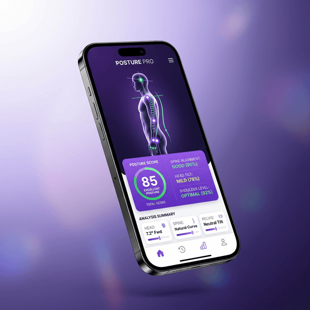 Posturia mobile app mockup